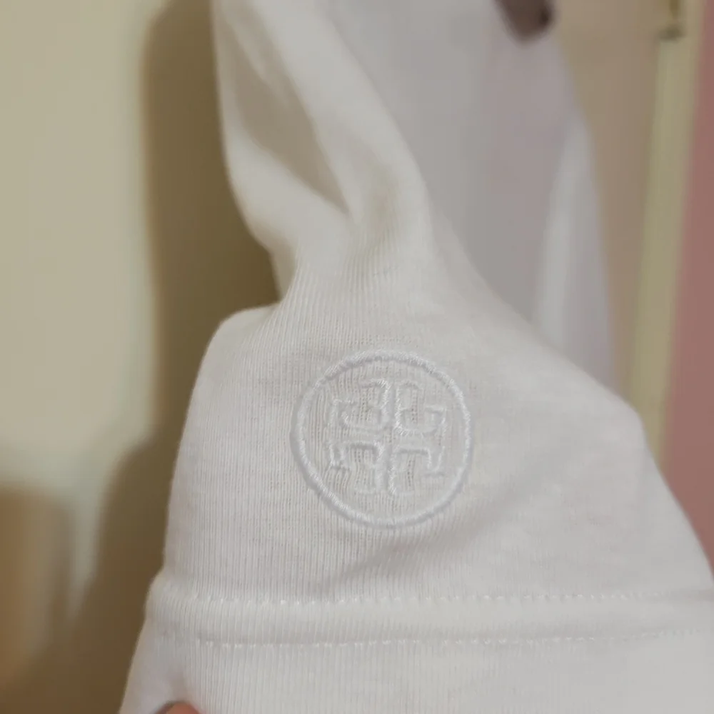 Tory Burch Women's Large White Stretch Polo